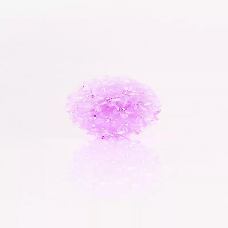 LED Dekoratīvā bumba ar ziedu rakstu 50 LED 11 cm Violeta