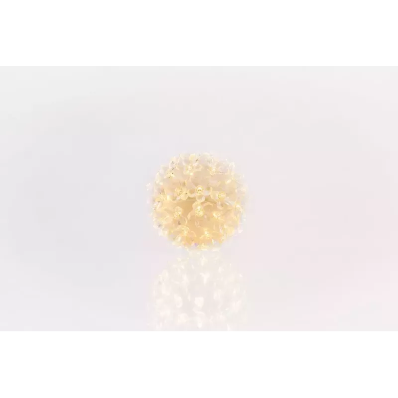 ILIKE Bumba ar puķēm RS-208 50LED D-11cm Warm White Dekoratīvā LED gaismas bumba