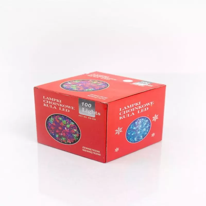 iLike RS-209 Dekoratīvā gaismas bumba ar ziedu rakstu 100 LED zila 14 cm