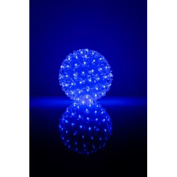 iLike RS-209 Dekoratīvā gaismas bumba ar ziedu rakstu 100 LED zila 14 cm