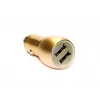 Evelatus ECC01 GOLD Auto lādētājs 2 USB porti 3.1A ar nerūsējošā tērauda glābšanas instrumentu Zelts