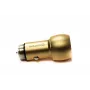 Evelatus ECC01 GOLD Auto lādētājs 2 USB porti 3.1A ar nerūsējošā tērauda glābšanas instrumentu Zelts