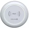 EVELATUS EWC01 bezvadu lādētājs balts - Qi 10W ātrās uzlādes paliktnis ar Micro-USB kabeli