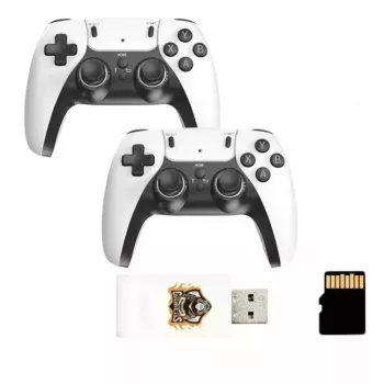 GameBox HY01 64-bit Retro 20K Game 4K HDMI Stick Console / Android Box with 2x Wireless Controllers White