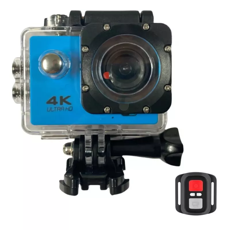 iWear K1 Ultra HD 4K 16Mpix Wi-Fi Sporta kamera ar 2 collu LCD tālvadību un 8x stiprinājumu komplektu