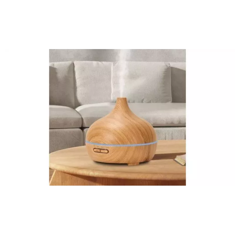 IVY D1 3-in-1 Aroma Difuzors - Mitrinātājs - 10W Nakts Atmosfēras Lampa 17cm / 500ml Gaišs Koks