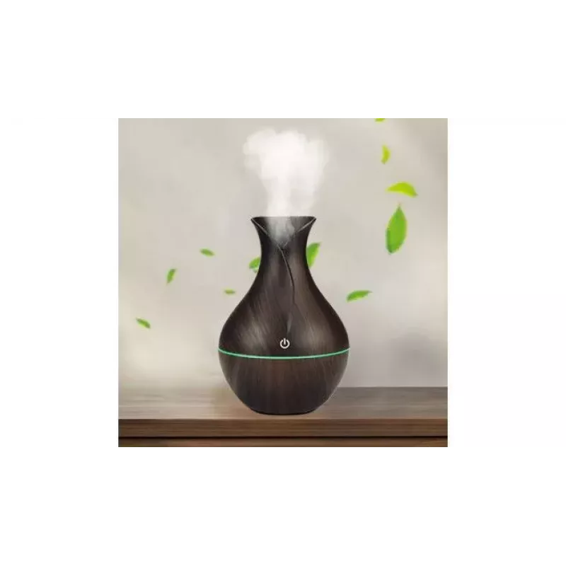 IVY D2 3-in-1 Aromas Difuzors - Mitrinātājs - 1.5W Nakts Atmosfēras USB Lampa 11cm / 300ml Tumšs Koks