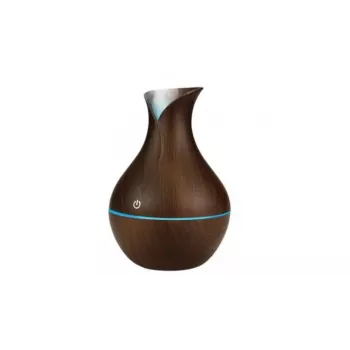 IVY D2 3-in-1 Aromas Difuzors - Mitrinātājs - 1.5W Nakts Atmosfēras USB Lampa 11cm / 300ml Tumšs Koks