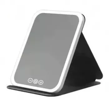 iWear Salokāms Grima Spogulis ar Trīskrāsu LED Fona Apgaismojumu un Inteliģentu Skārienekrānu 15x21.3cm