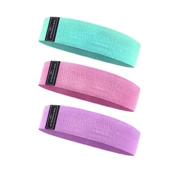 iLike Sport Poliestera pretestības lentes sportam un fitnesam 3 gab., 8 cm platas - 33 cm / 38 cm / 43 cm