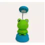 Kiddyz NL1 Space Froggy Bērnu nakts gaisma un galda lampa (20x10cm) ar USB barošanu un zīmuļu asināmo – Zaļa