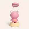 Kiddyz NL2 Space Froggy Kids Night Light Desk Lamp (20x10cm) with USB Power & Pencil Sharpener Pink
