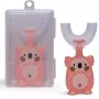 Kiddyz U1 Electric Toothbrush for Kids 2-6 Years, U-Shape Soft Silicone Bristles, Dustproof Case, Pink