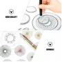 iLike 28pcs Spiral Drawing Ruler Set Includes Gears Pens A4 Paper Tutorial ABS Plastic