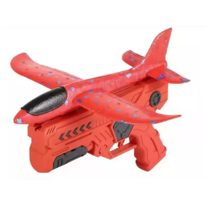 Kiddyz Styrofoam Airplane Gun Launcher ar Planieri - Izturīga, Vieglas Rotaļlieta