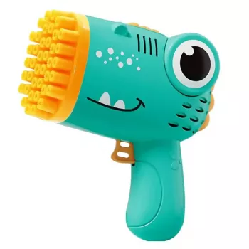Kiddyz Bubble Gun 40 caurumu ziepju burbuļu pistole ar pudeles turētāju iekštelpu bērnu ballītēm un āra spēlēm