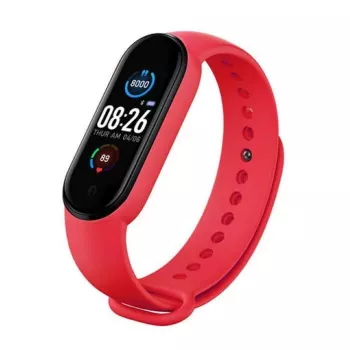 iWear SM6 Viedā aproce - Fitnesa izsekotājs IP67 ar sirdsdarbības un asinsspiediena / sociālo / miega monitoru sarkanā krāsā