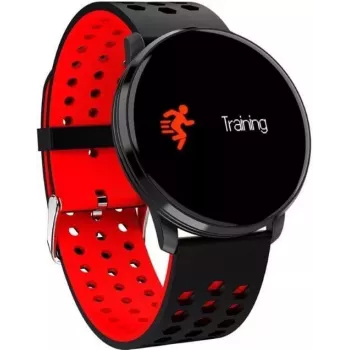 iWear M9 Round Smart & Fit Watch ar pilnu skārienjutīgu 1.3 collu IPS, multivides vadību, sirdsdarbības ātrumu, asinsspiedienu, melns