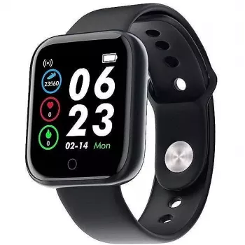 iLike M7 Smart & Fit Watch ar pilnu skārienjutīgu 1,3 collu IPS, sirdsdarbības ātrumu, asinsspiedienu, Social Black