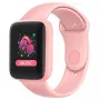 iWear M7 Smart & Fit Watch ar pilnu skārienjutīgu 1,3 collu IPS, multivides vadību, sirdsdarbības ātrumu, asinsspiedienu, sociāli rozā