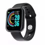 iWear M8 Smart & Fit Watch ar pilnu skārienjutīgu 1,3 collu IPS, sirdsdarbības ātrumu, asinsspiedienu, sociālo, melns