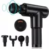 iLike GG Portable Fascial Muscle Massage Gun ar 6 līmeņu mainīgu vibrāciju + 3 sprauslas Melns