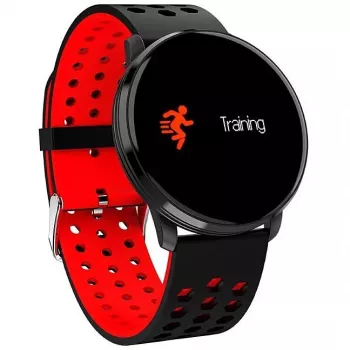 iWear M9 Round Smart & Fit Watch ar pilnu skārienekrānu 1,3 collu IPS, multivides vadība, sirdsdarbība, asinsspiediens, melns