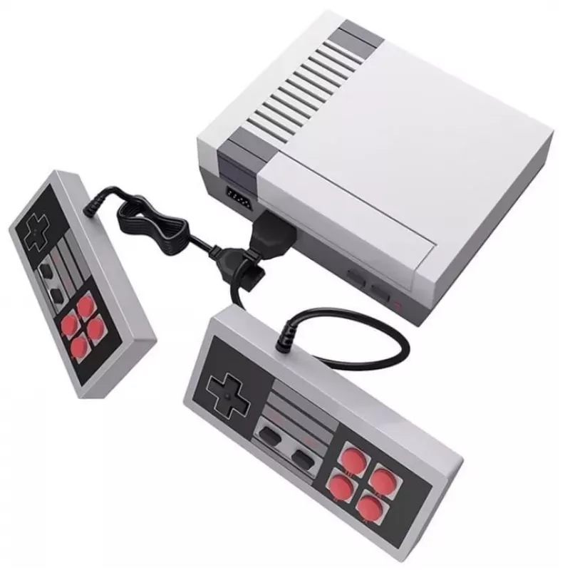 GameBox R6 8-Bit Retro TV AV RCA Analog Game Console ar diviem kontrolleriem un 620 iebūvētām spēlēm