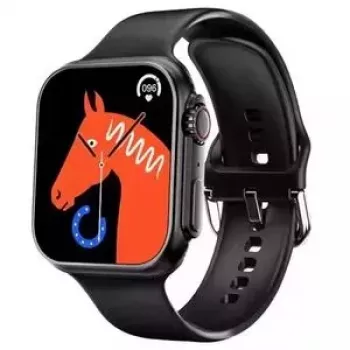 iWear WS78 Plus 2.0 coll Infinite Display Alu-Ceramic Dual BT Call Smart Watch Heart Rate Monitor Black
