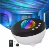 Elight J1 Aurora projektors ar atmosfēras skaņām un Bluetooth skaļruni, viedā Wi-Fi Bluetooth lietotnes vadība, balts