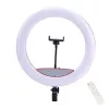 Elight SR14 36cm LED gredzena gaisma ar viedtālruņa turētāju + 220V adapteri + Bluetooth tālvadības pulti Melna