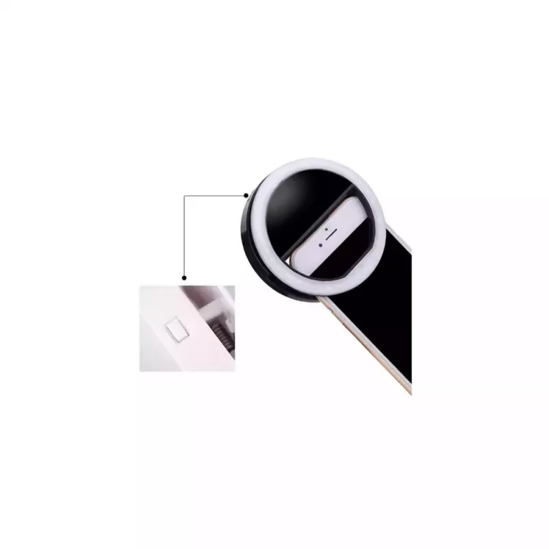 Elight CL1 Pārnēsājama Ceļojumu Viedtālruņa Viegli Piestiprināma LED Gaisma Ideālam Selfijam ar Akumulatoru Melna