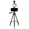 Elight M5 Vlog Smartphone Fix Video & Photo Kit ar LED gaismu, mikrofonu, statīvu 1,3 m, tālvadības pulti