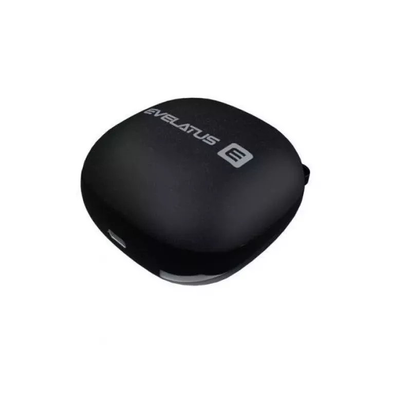 EVELATUS EBE01BK True Wireless Stereo In-Ear Bluetooth 5.0 Austiņas ar Uzlādes Futrāli, IPX4, Melna