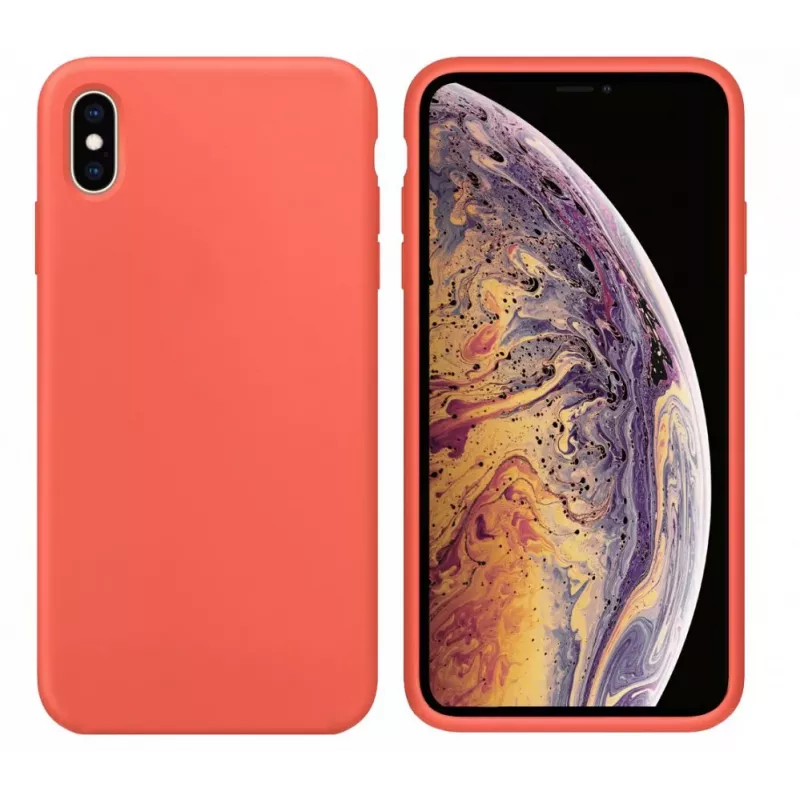 Evelatus Apple iPhone Xs Premium Soft Touch Silicone Case Nectarine