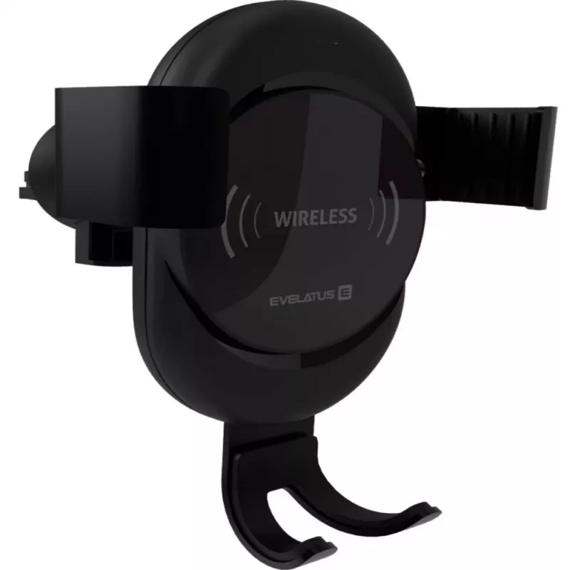 Evelatus Gravity Car Holder with Wireless Charger WCH02 Black