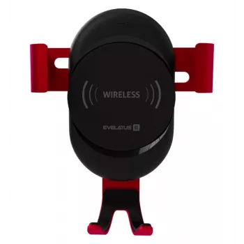 Evelatus Gravity Car Holder with Wireless Charger WCH02 Red
