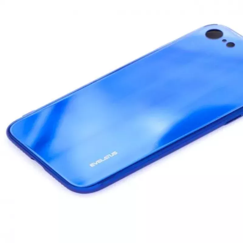 Evelatus Apple iPhone 7/8/SE2020/SE2022 Ūdens viļņu pilnkrāsu elektroapstrādāts rūdīta stikla ekrāna aizsargs Zils