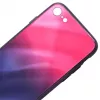 Evelatus Apple iPhone 7/8/SE2020/SE2022 Ūdens viļņu gradients pret sprādzienu izturīgs rūdīta stikla maciņš gradients rozā-purpursarkanā krāsā