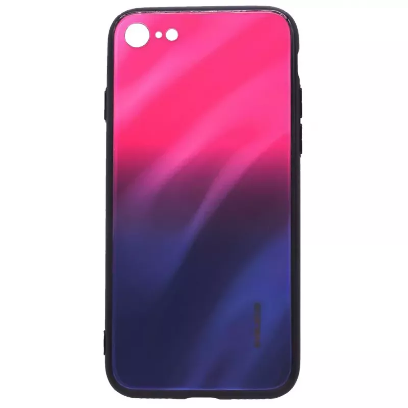 Evelatus Apple iPhone 7/8/SE2020/SE2022 Ūdens viļņu gradients pret sprādzienu izturīgs rūdīta stikla maciņš gradients rozā-purpursarkanā krāsā