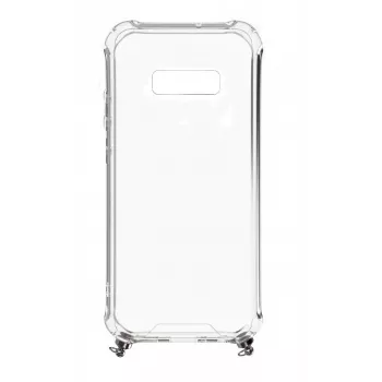 Evelatus Samsung Galaxy S10e Silicone Transparent with Necklace TPU Space Gray