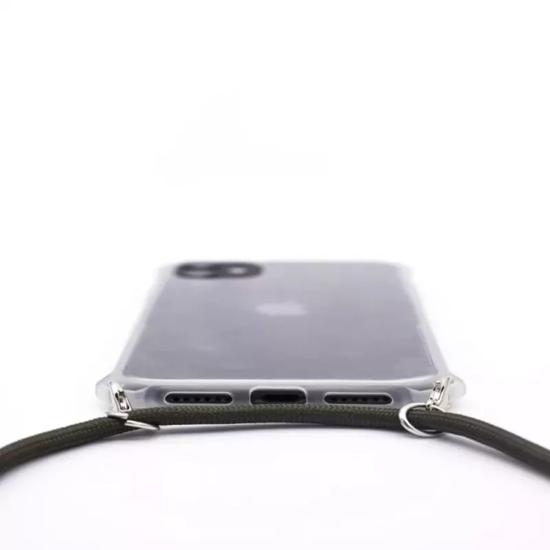 Evelatus Apple iPhone 11 Pro Max Maciņš ar Virvi Zaļš Caurspīdīgs