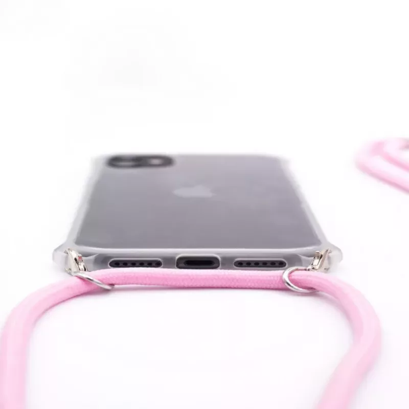 EVELATUS Apple iPhone X/XS Case with Rope Stripes Pink Transparent