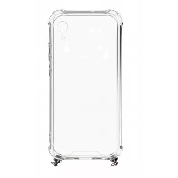 Evelatus Apple iPhone XR Case with Rope White Stripes Transparent