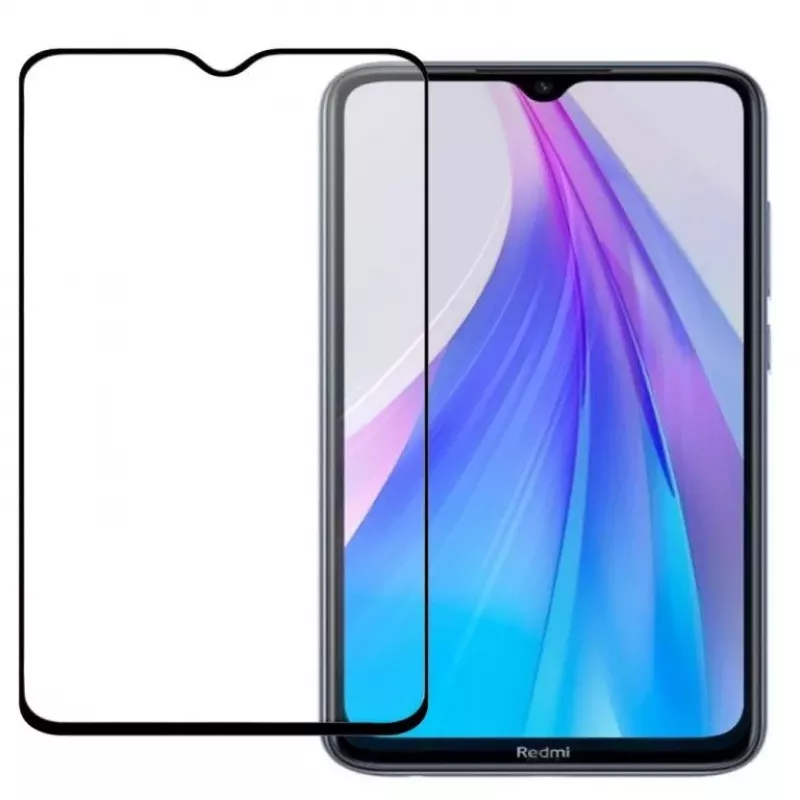 Evelatus Xiaomi Redmi Note 8T 2.5D rūdīta stikla ekrāna aizsargs (pilna līme) - melns rāmis