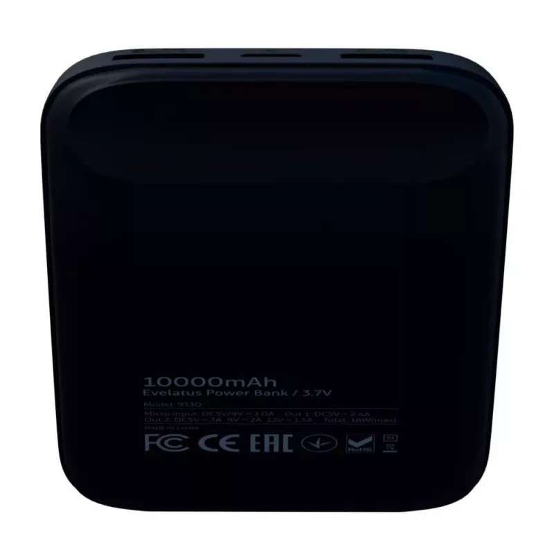 Evelatus Power Bank EPB07 10000 mAh Melns