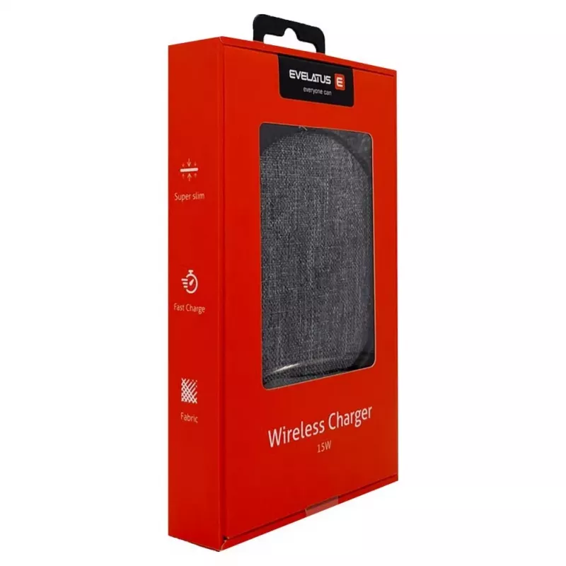Evelatus Wireless Desk Charger EWC04 Fabric - 10W Qi uzlādes paliktnis