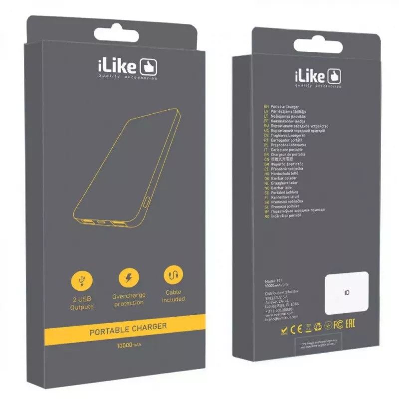 iLike Power Bank 951 10000 mAh Balts