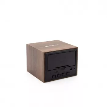 Evelatus Multifunctional Clock EMC02 Wooden - Digital LED modinātājpulkstenis ar temperatūras displeju, brūns koka grauds