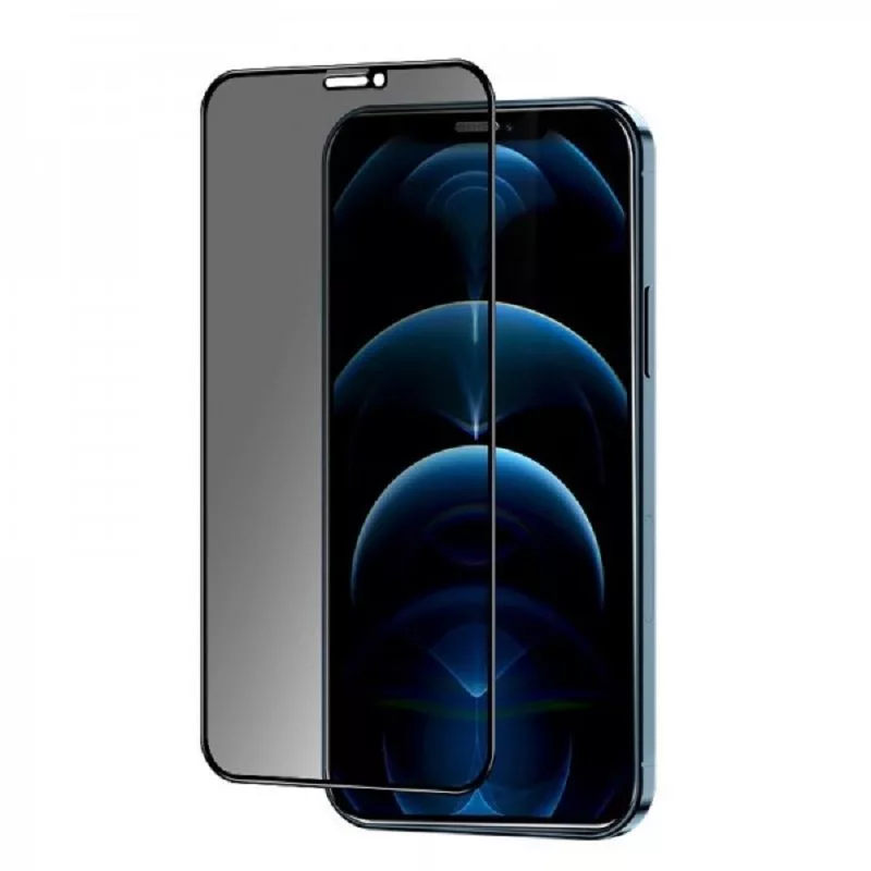 Evelatus Apple iPhone 12 Pro Max Privātuma 2.5D Zīda Pilna Pārklājuma Japānas Līme Antistatisks Ekrāna Aizsargs